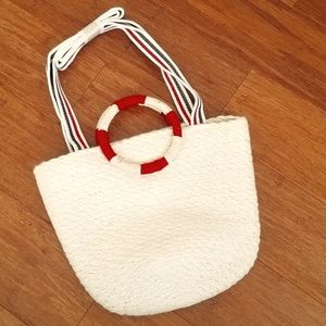 🏖Gap Woven Coastal Nautical Tote